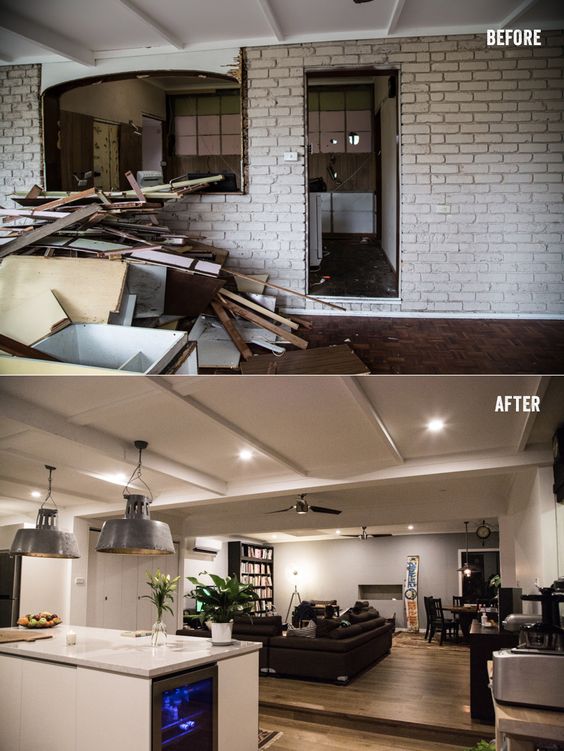 عکس قبل و بعد بازسازی منزل
